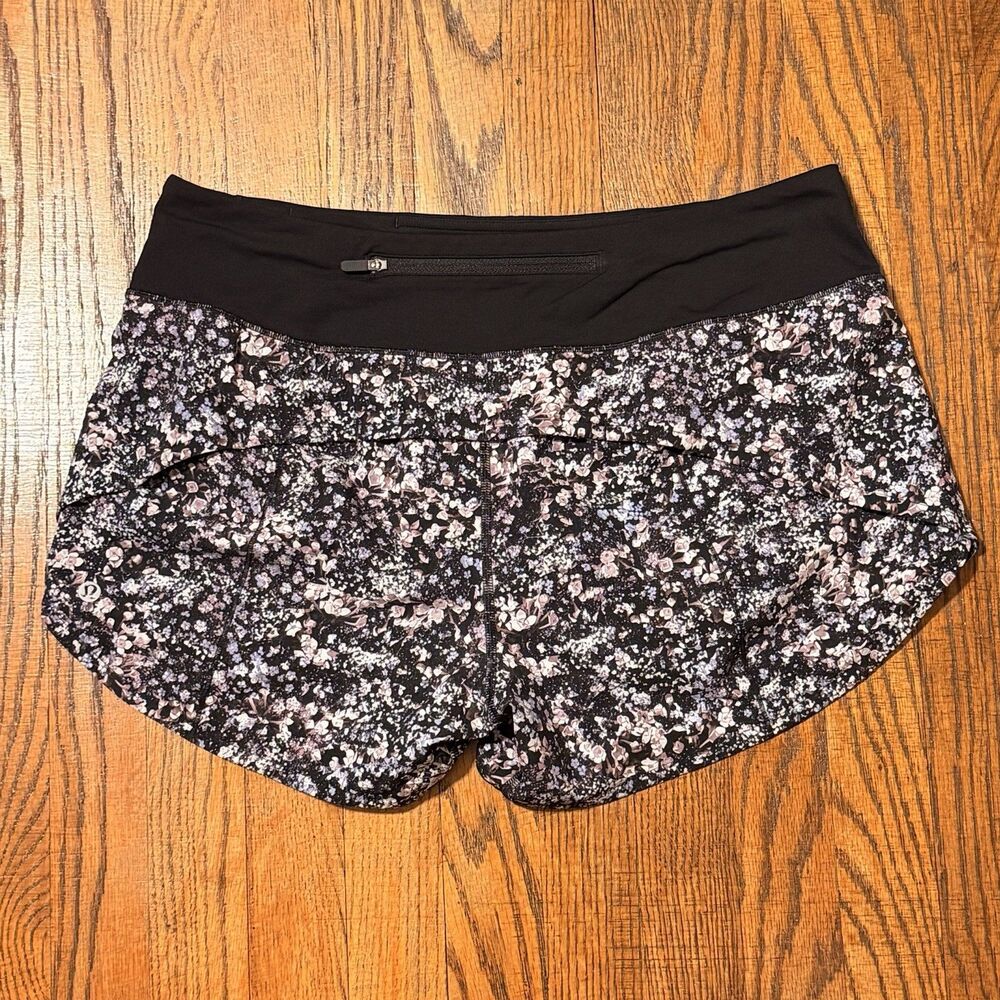 Lululemon Speed Up Short 4" Fit Floral Spritz Multi Size 10 Tall Active Run EUC